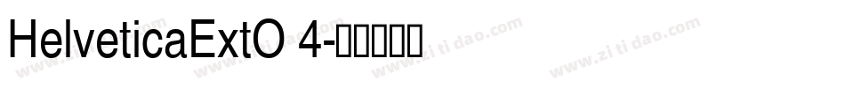 HelveticaExtO 4字体转换